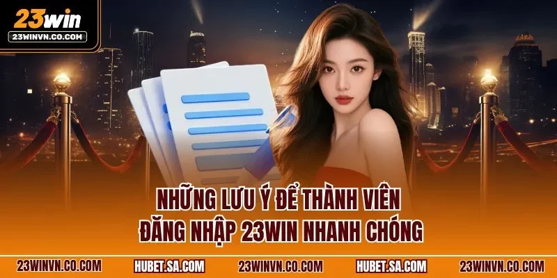 Những lưu ý để thành viên đăng nhập 23WIN nhanh chóng